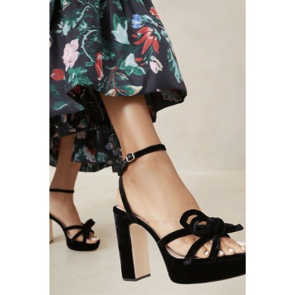 Loeffler Randall Melany Sandal in Black 9.5 with Box Womens High Heels Platform - Picture 1 of 16